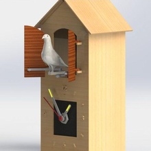 guguk kuşu saatler gadget izlemek kuvars 3d print model - Mito3D