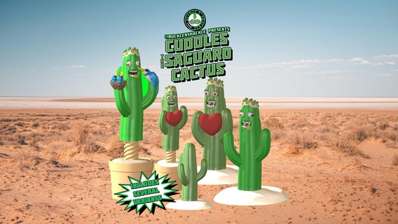 cuddles saguaro cactus - figure & fidget bolt - commercial version  3d print model - Mito3D