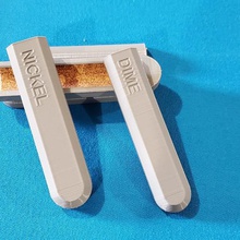 a ponta do taco shapers ferramenta bilhar piscina cue sugestão moeda de dez centavos níquel forma shaper stick dica pau centavo 3d print model - Mito3D