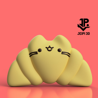 chifre pequeno gato pão neko gatinha chibi kawai Kawaii gatinho concurso legais animal bebê pães Comida animado refeição 3d print model - Mito3D