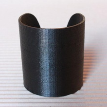 bracelet manchette de la mode courbée simple 3d print model - Mito3D
