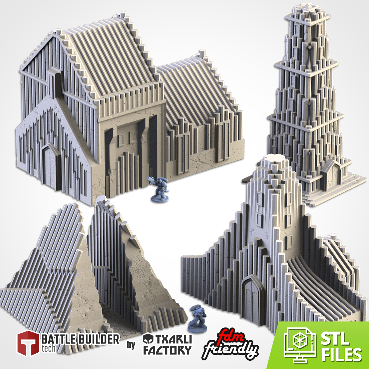 culto edifici rovine chiese Chiesa terreno guerra martello Drago Casa troni Giochi scenario scenografia 3D print model - Mito3D