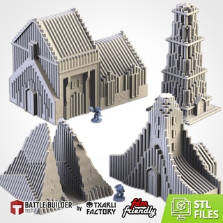 culto edificios restos iglesias Iglesia terreno guerra martillo continuar casa tronos juegos guión paisaje escenografia 3d print model - Mito3D