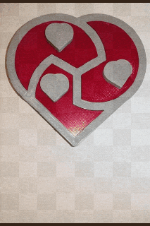 cultos caixa valentineexcults recipiente cults3d botão robusto coração organizador cristal 3d print model - Mito3D
