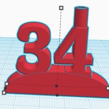 cumplea os34 cumpleaños 3d print model - Mito3D