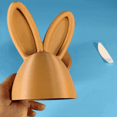 coniglio pasqua coniglietto cioccolato titolare supporto uovo 3d print model - Mito3D