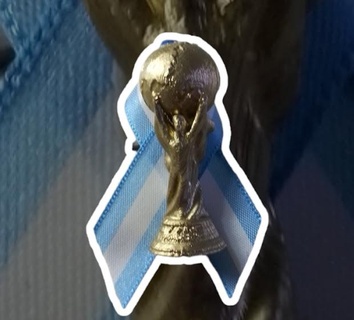 cup badge world cockade argentina 3d print model - Mito3D