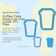 cup clay cutter - stl digital file download- 8 sizes 2 versions 3d print model - Mito3D