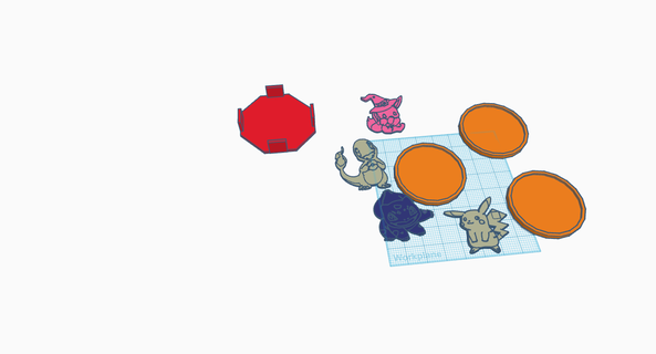 tasse verre Coaster Pokémon titulaire soutien 3d print model - Mito3D