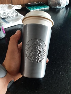 copo café suporte termo designs xícara garrafa térmica starbucks Yeti amar fácil impressão 3d print model - Mito3D