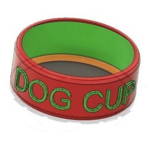 cup dog bowl item food animal home 3d print model - Mito3D