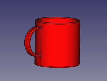 cup handle coffee teacup 3d print model - Mito3D
