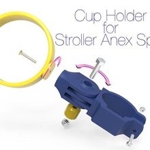 cup holder stroller anex sport accessories 3d print model - Mito3D