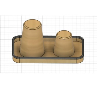 cup holder v1 portabicchieri hobby bicchiere legno filament cucina wood plusticcup kitchen home tray 3d print model - Mito3D