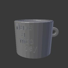 cup keychain cricket 3d print model - Mito3D