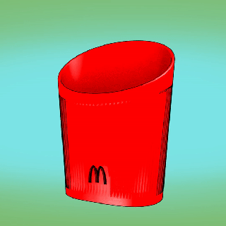 Tasse Fritten muzo3d Muzo schnell Lebensmittel gebraten braten 3d print model - Mito3D