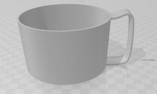 cup ring handle circle k x large Home food drink eat 3d print model - Mito3D