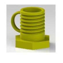 cup shape screw-bolt home coffee 3d print model - Mito3D