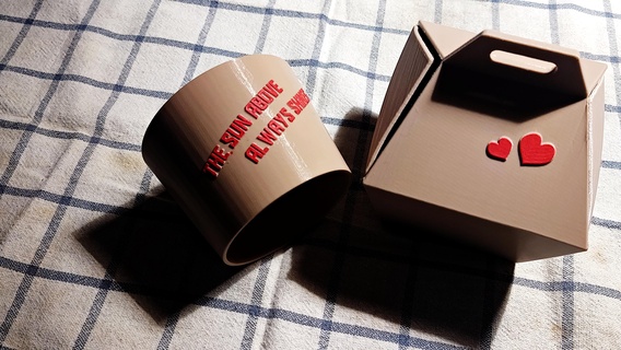 Tasse Ärmel Kuchen Karton 3d print model - Mito3D