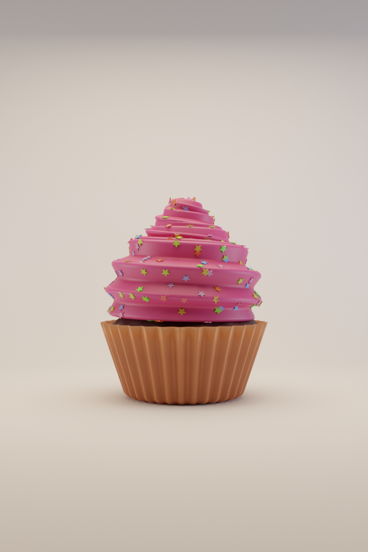 cupcake pink decoration kitchen 3D print model - Mito3D