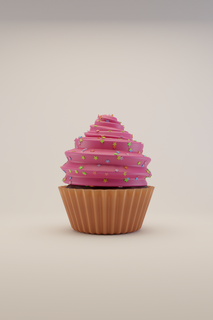 Cupcake Rosa Dekoration Küche 3d print model - Mito3D