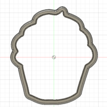 cupcake cookie cutter form - 10cm 393 inch kitchen food sweet cake 3d print model - Mito3D