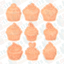 cupcake cookie cutter set 9  set stamp cookie cookies cook cutter  cithen cutters cutter set muffins pastries baker bakery housewife mom
