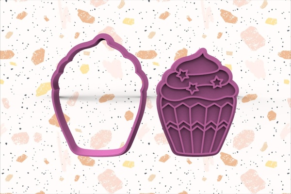cupcake taglierina casa taglio massa biscotti masse torta porcellana ceramica fondente cuore pennarello san valentino giorno i amore 3d print model - Mito3D