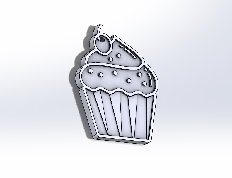 cupcake schlüsselbund magnet zuhause haus 3D print model - Mito3D