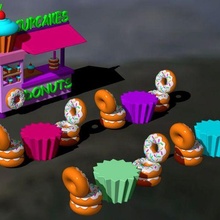 cupcakes & donuts bakery 3d print model - Mito3D