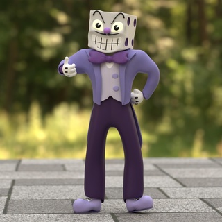 cuphead king dice says video game character 3d model printing fan art collectible figure boss retro digital sculpture 3d print model - Mito3D