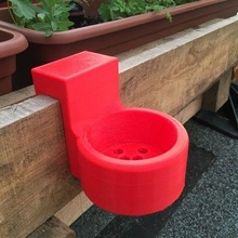 posavasos taza soporte jardín vaso aire libre madera 3d print model - Mito3D