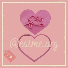 Cupido corazón agudo afilado Galleta cortador galletas pastel cocinar san valentin día corazón amor Cupido 3d print model - Mito3D