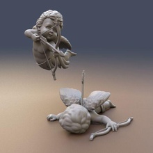 Cupidon l'amour Valentin arc Flèche 3d print model - Mito3D