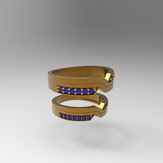 cuple ring cuole love stl jewel 3d print model - Mito3D
