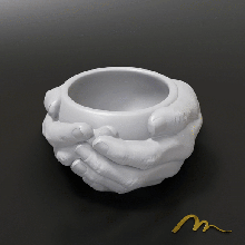 utilización tazas manos maceta 3d print model - Mito3D