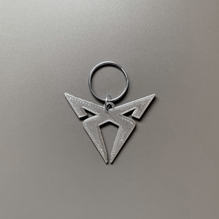 Cupra anahtar yüzük anahtarlık arabalar ralli Volkswagen ses marka Mercedes Skoda BMW otomobil araç yüzükler hız gümüş gri vag grup oturma yeri 3d print model - Mito3D