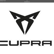 cupra logo asiento 3d print model - Mito3D