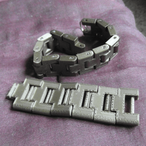 cadeia de freio jóias malha o link bracelete chain 3D print model - Mito3D