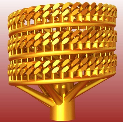 curb chain printinplace castinplace cuban jewellery jewelry gold silver 3d print model - Mito3D