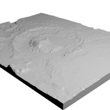 curiosity landing site qr various mars crater rover code 3d print model - Mito3D