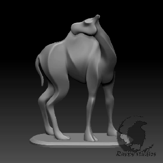 curioso camelo animais enfeite estátua casa cor modelos presente estatuetas 3d print model - Mito3D