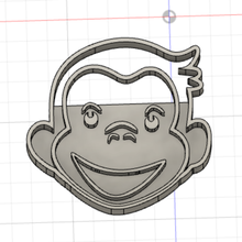 curious george cookie cutter tool animal cookies 3d print model - Mito3D