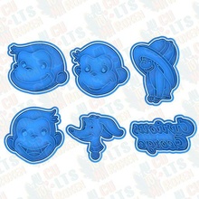 curious george cookie cutter set 6 3d print model - Mito3D