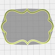 curly-frame-cookie-cutter verschiedene jannie royal icing 3d print model - Mito3D