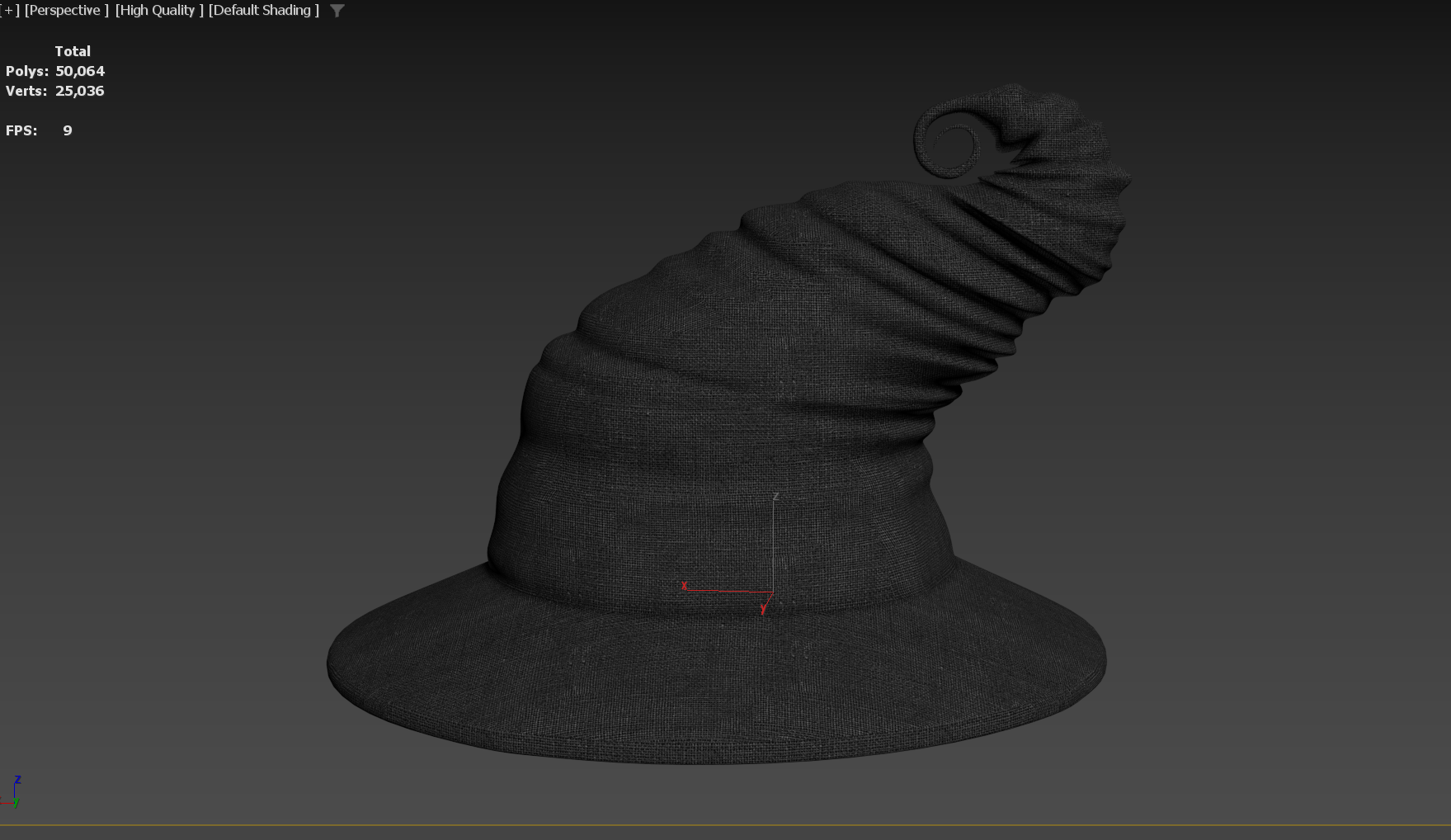 Riccio streghe cappello strega procedura guidata maghi Halloween puntello cosmetico modello costume 3D print model - Mito3D