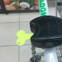 monnaie de chariot gadget char pièce anneau porte-clés un supermarché euro 3d print model - Mito3D