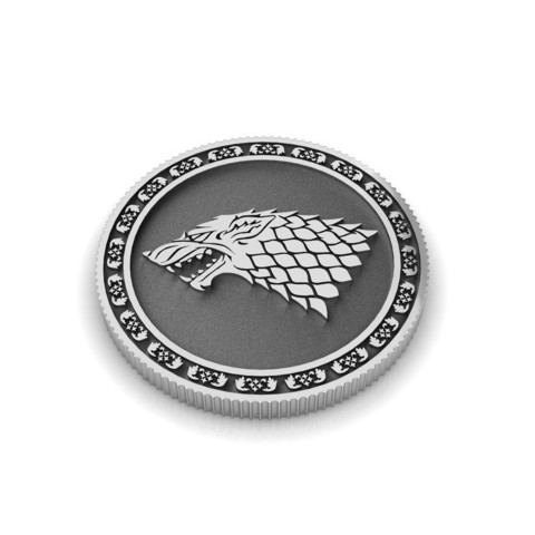 Währung Thron Spiel stark house Münze token und Stück Thron-Spiel Spiele Throne 3D print model - Mito3D