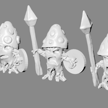 cursed mushroom warrior miniatures art creatures warhammer tabletop miniature kings war fantasy dnd boardgame 3d print model - Mito3D