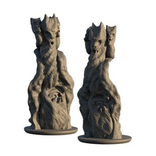 lanetli heykel ağaç iblisler Sanat masaüstü minyatür fantezi dünya 3d print model - Mito3D